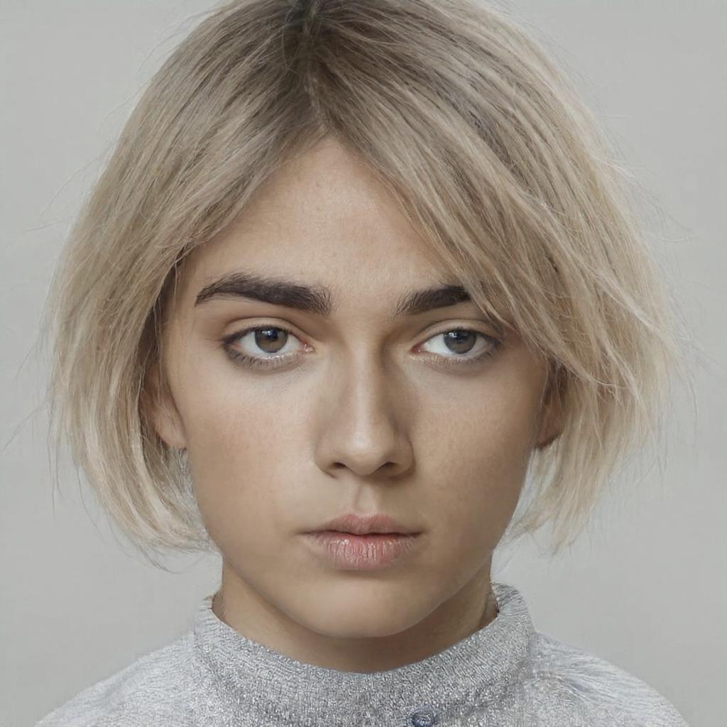 Woman without facial hair - After no beard filter